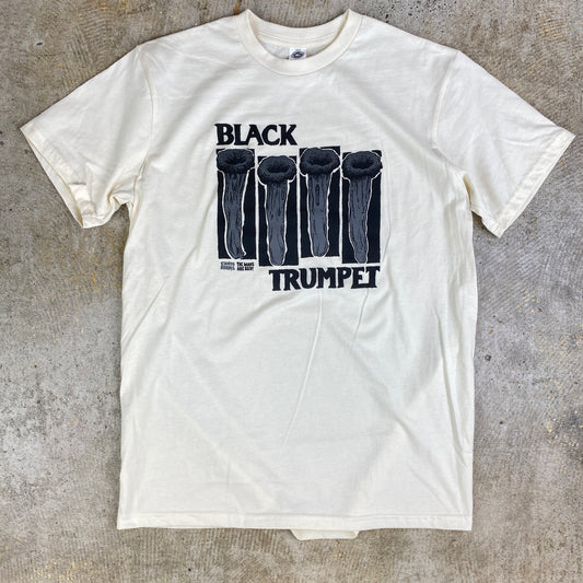 PREORDER Black Trumpet, Cream Organic Cotton Tee