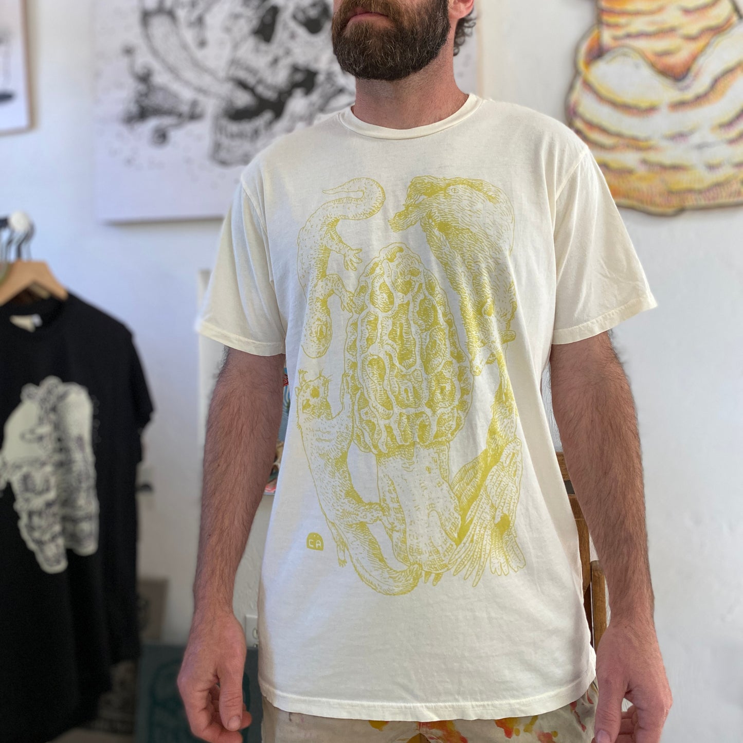 Court Morel Tee, Yellow & Cream