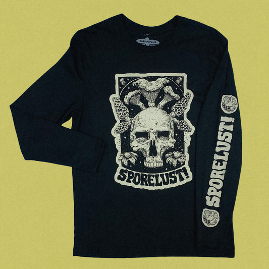 Cornucopia Mushroom Shirt, Black Long Sleeve