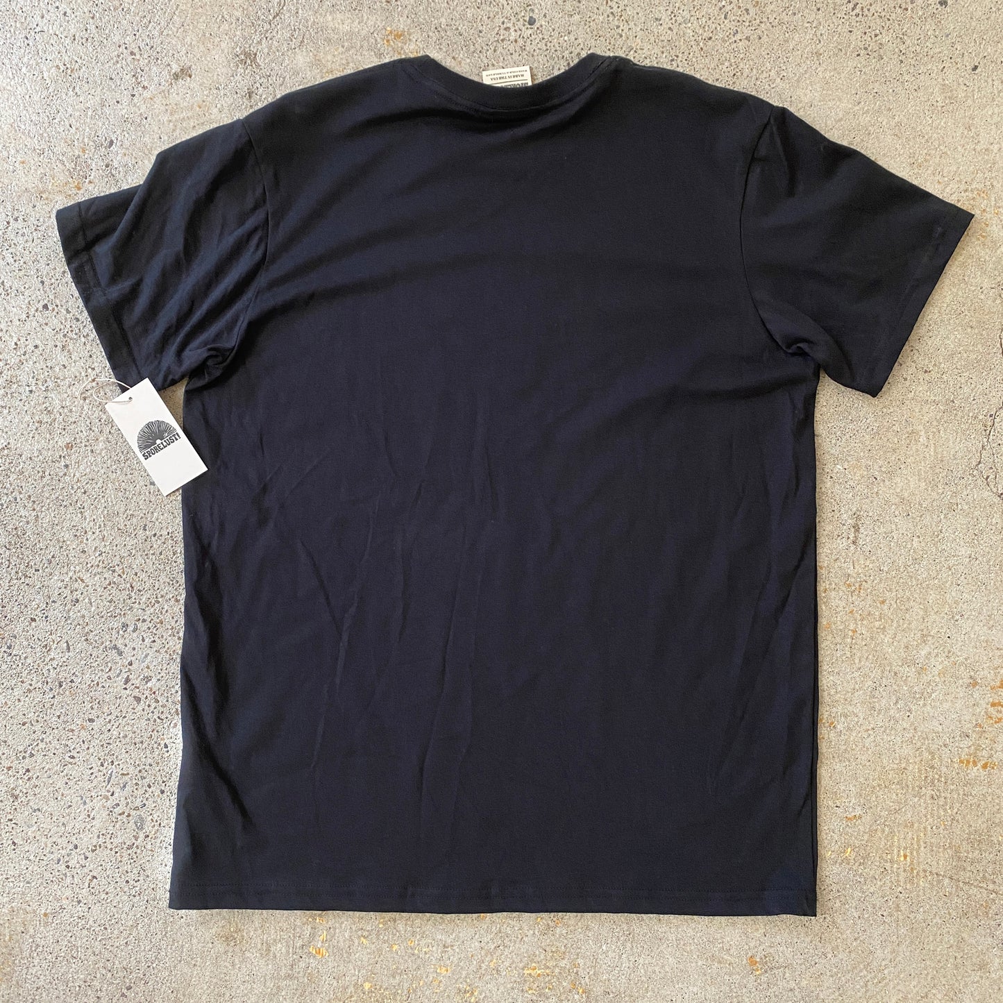 Mushroom Tarot Death Card Tee, Black Organic Cotton Big Print