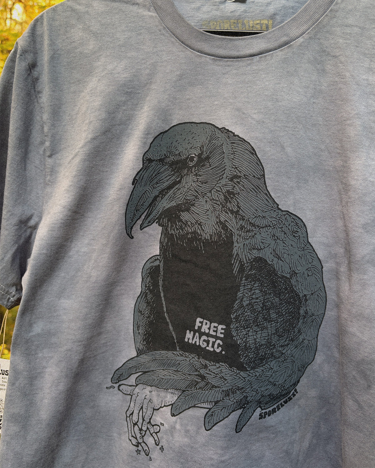 Free Magic Raven T-shirt, Limited Garment Dye