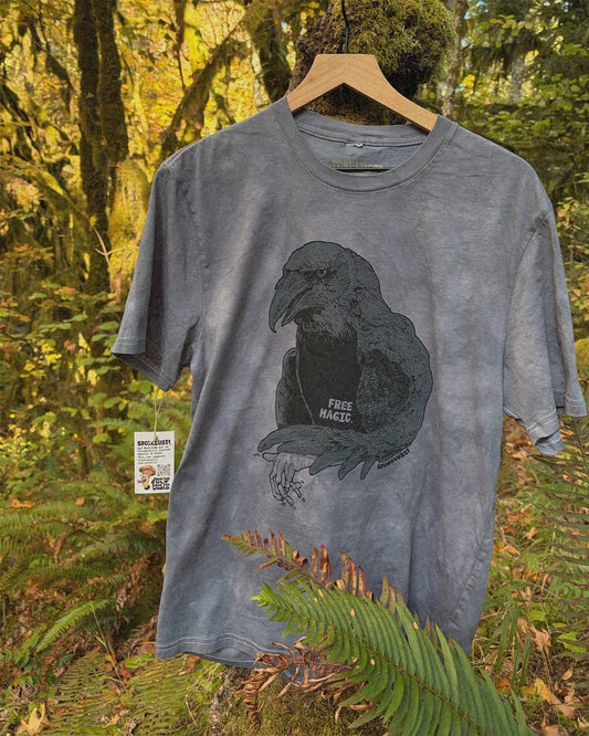 Free Magic Raven T-shirt, Limited Garment Dye