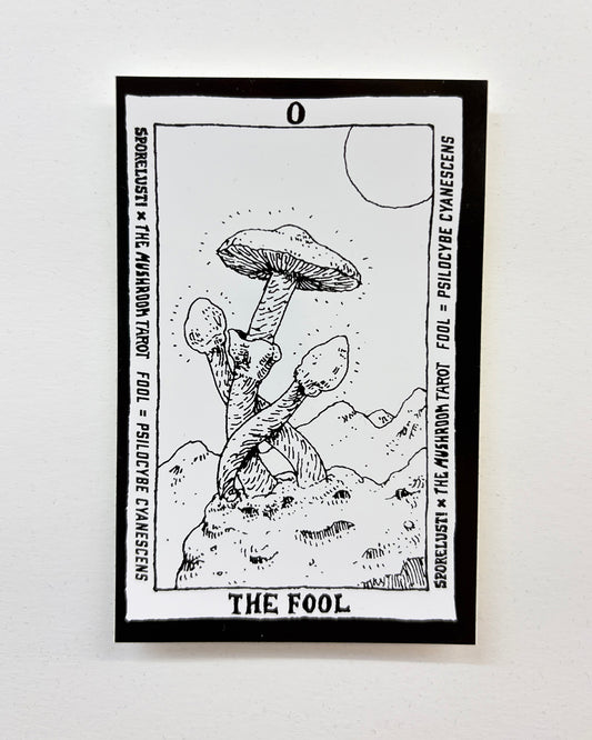 The Mushroom Tarot Fool Card Sticker