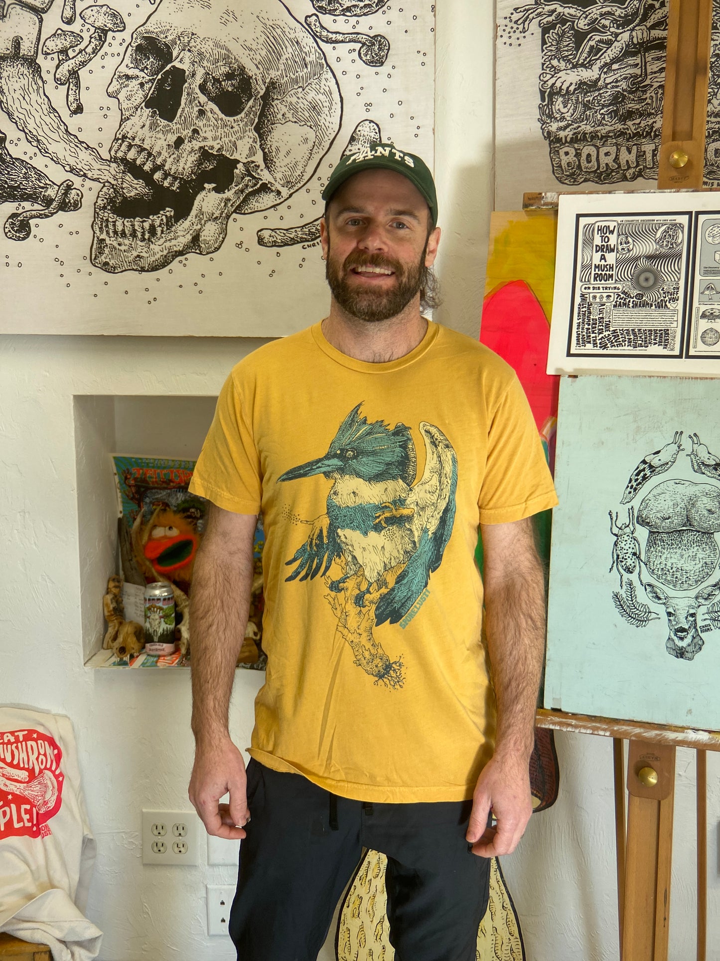 Coral Mushroom & Kingfisher Shirt