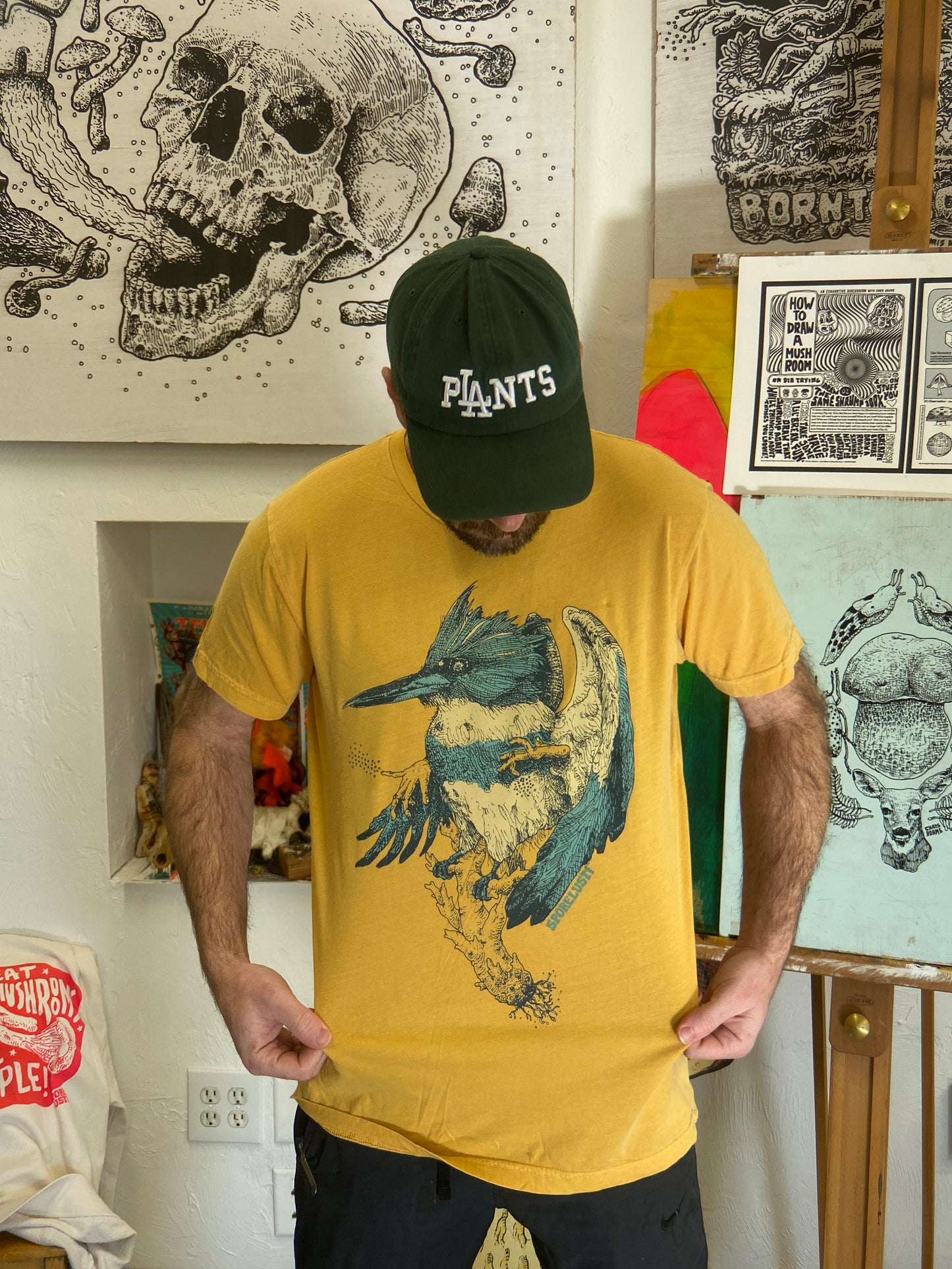 Coral Mushroom & Kingfisher Shirt
