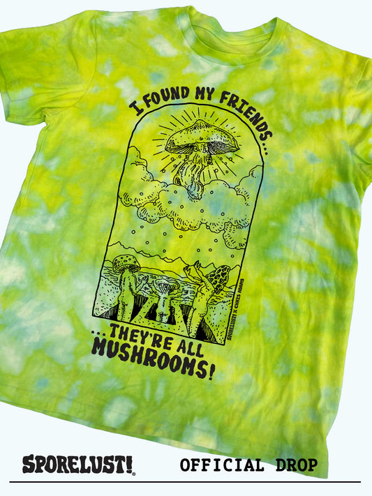 PREORDER Friends Mushroom T-Shirt | Limited Hand Printed & Dyed on Organic Cotton