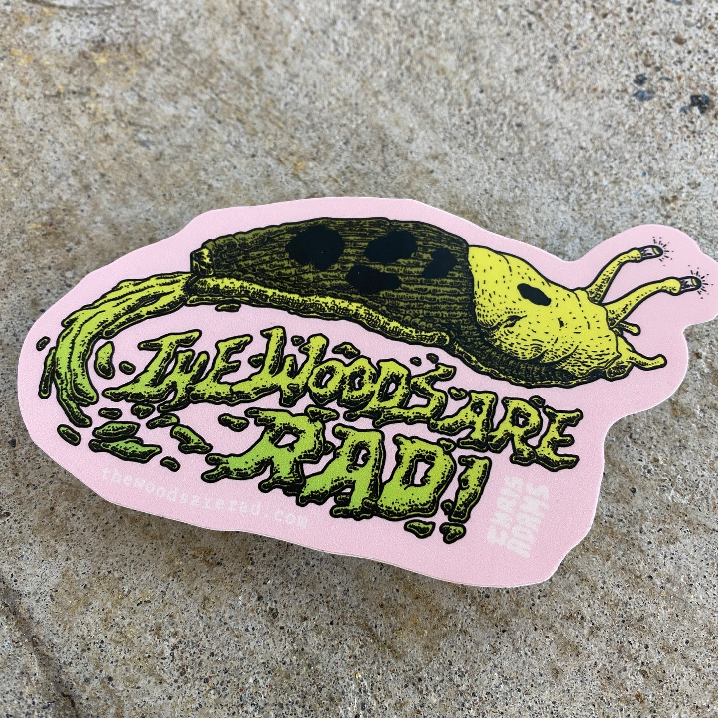 The Woods Are Rad Banana Slug Sticker