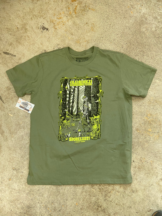 Forest Walker Skeleton Mushroom Tee