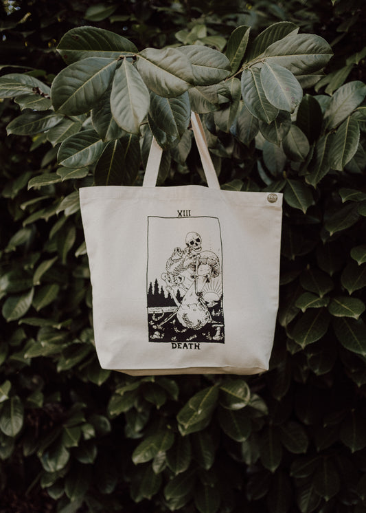 Mushroom Tarot Death Card Tote
