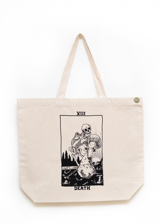 Mushroom Tarot Death Card Tote
