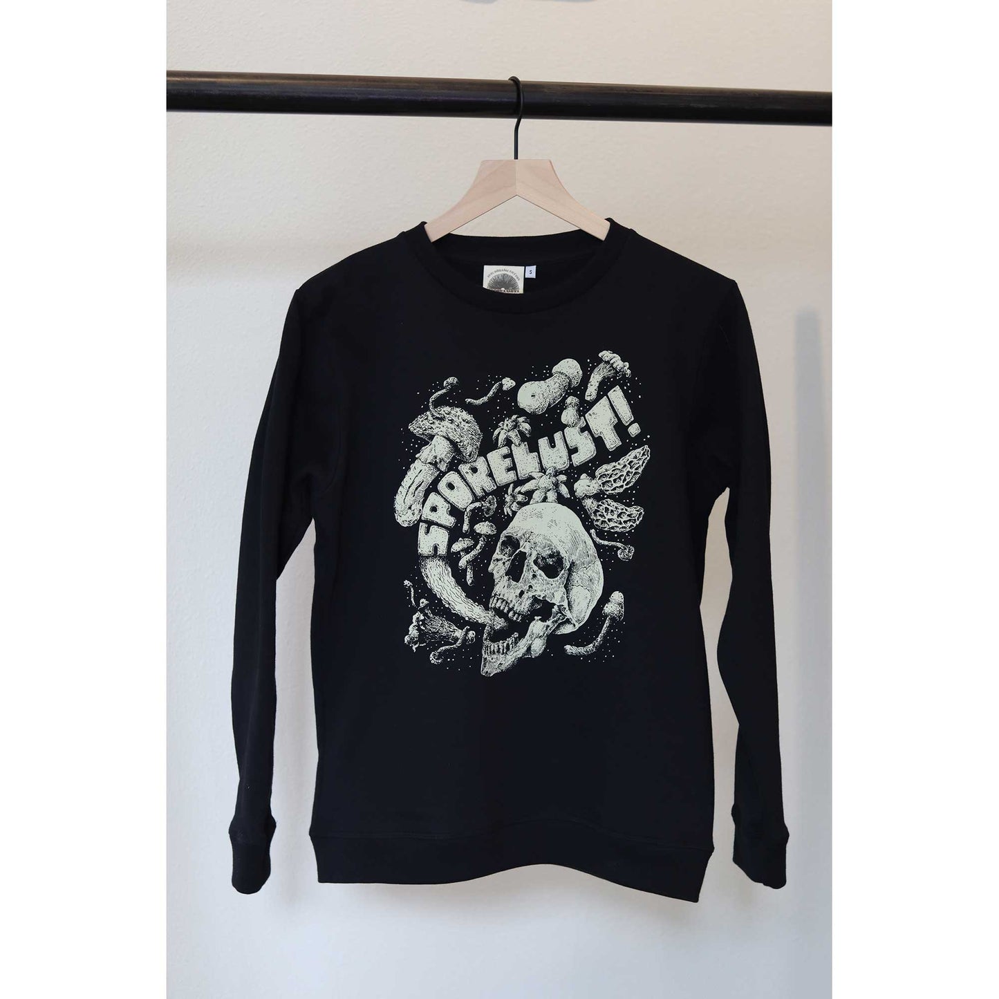Sporelust! Classic Yeller Crew, Bone & Black