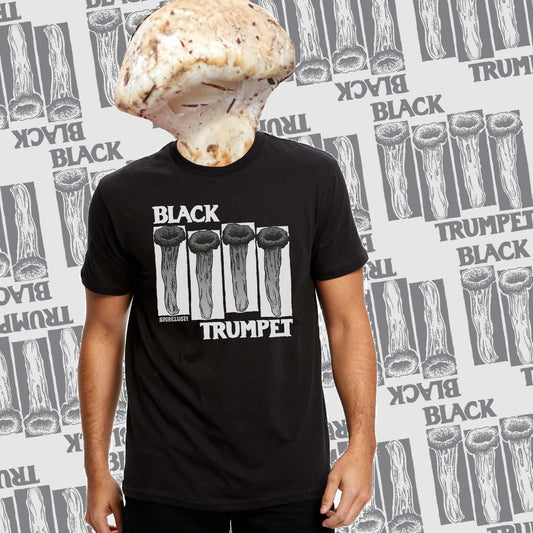 PREORDER Black Trumpet, Black Organic Cotton Tee