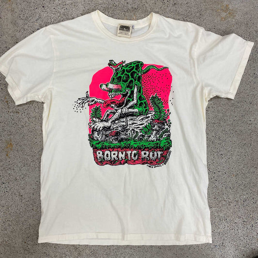 Born to Rot Super Tee, Neon & Cream Organic Cotton