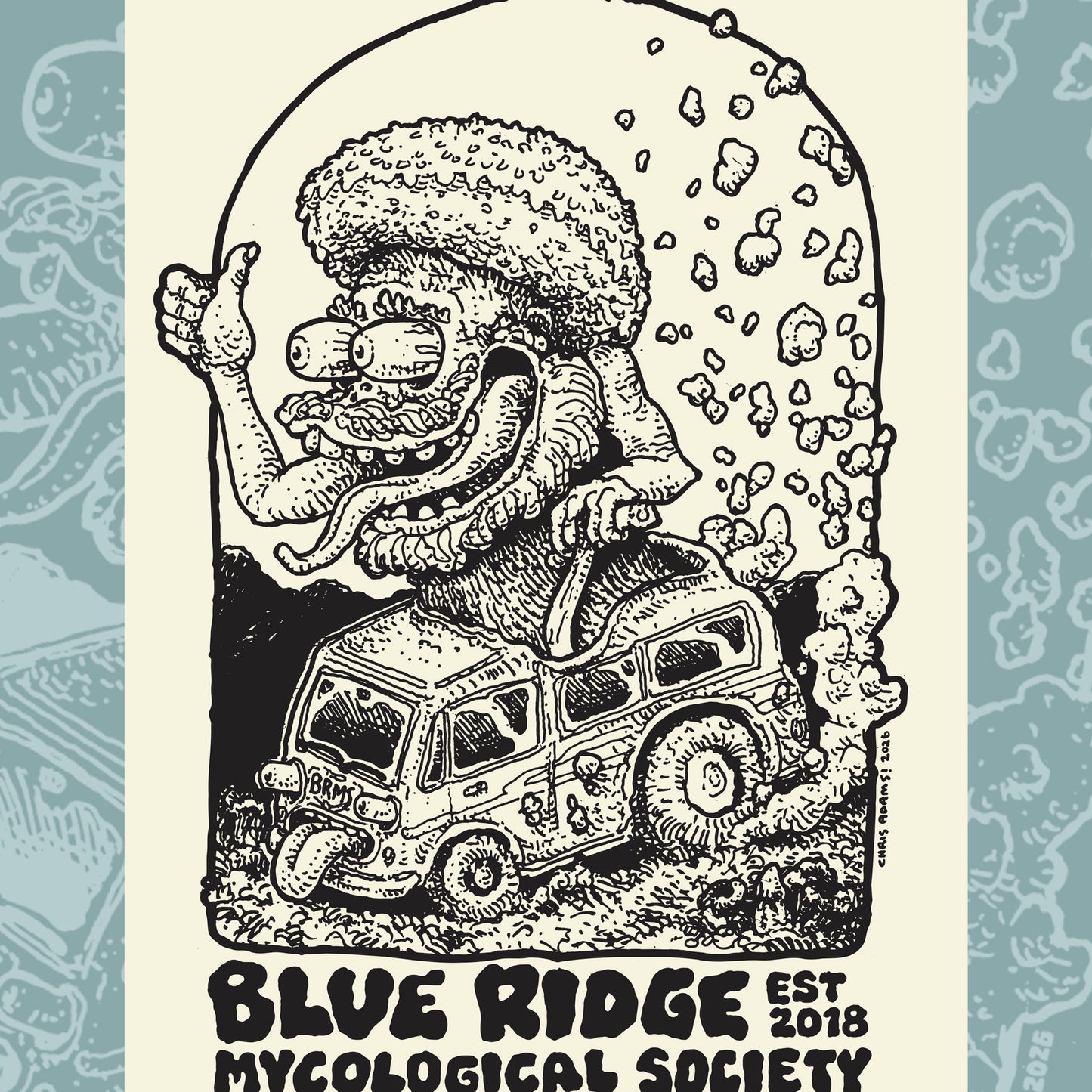 BLUE RIDGE MYCOLOGICAL SOCIETY TEE, PREORDER