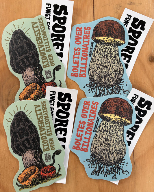 Biodiversity AND Boletes Multipack Mushroom Stickers