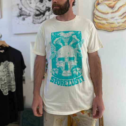 Cornucopia Tee, Blue & Cream