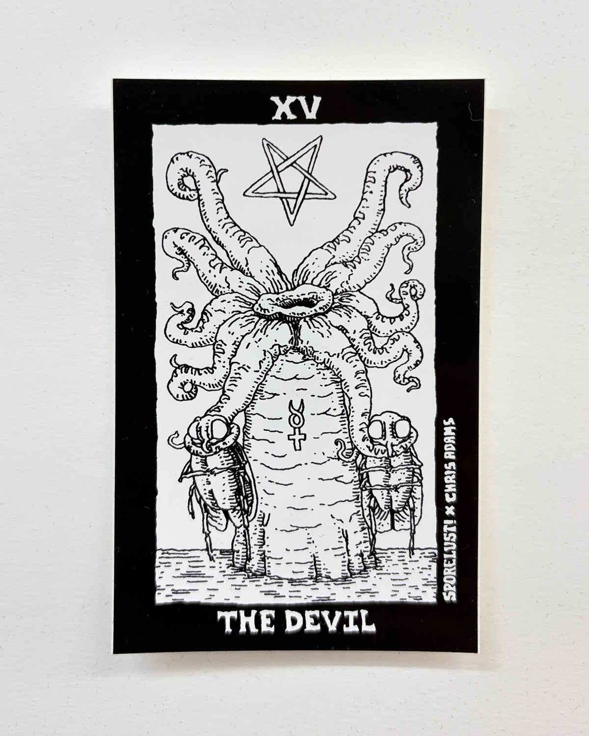 The Mushroom Tarot Devil Card Sticker