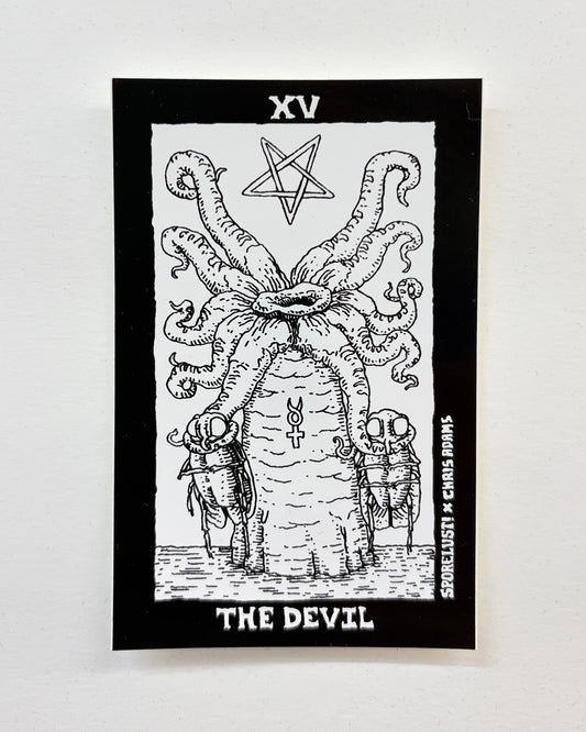 The Mushroom Tarot Devil Card Sticker
