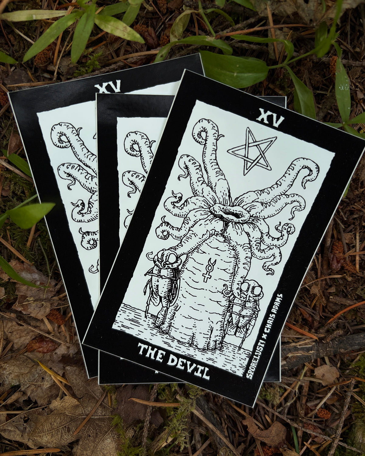 The Mushroom Tarot Devil Card Sticker