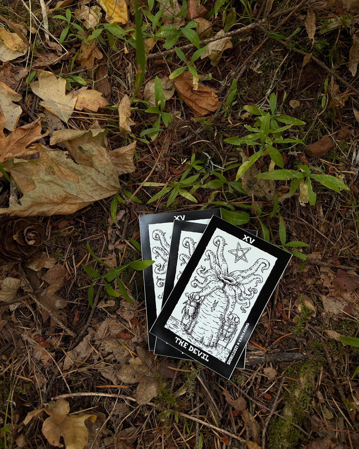 The Mushroom Tarot Devil Card Sticker