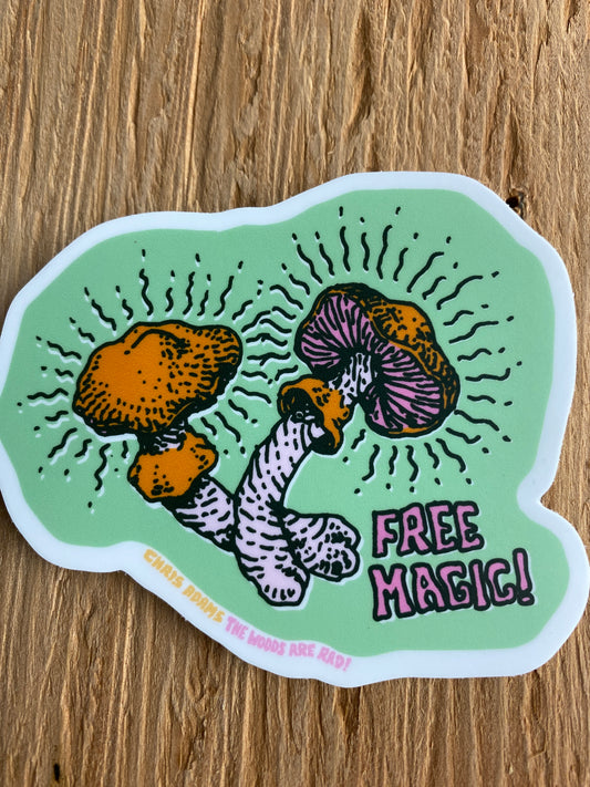 Free Magic Wavy Caps Mushroom Sticker