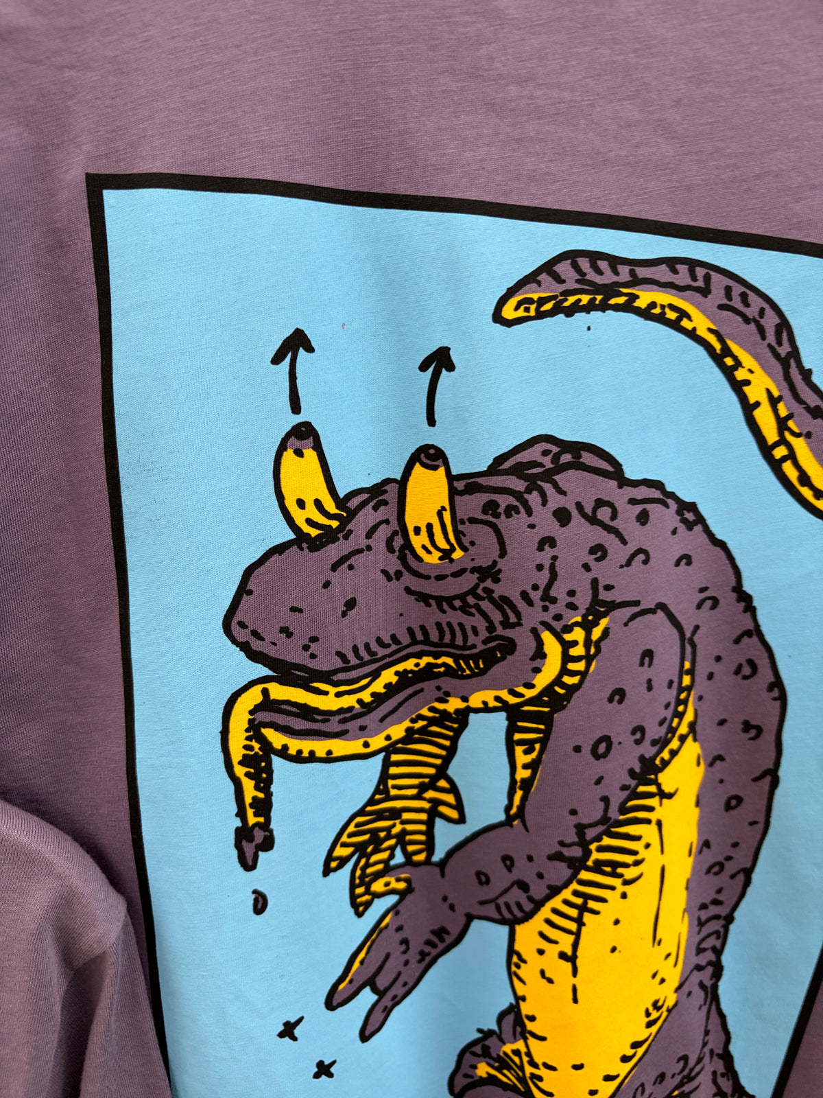 The Woods Are Rad Deranged Newt, Purple Organic Cotton T-Shirt
