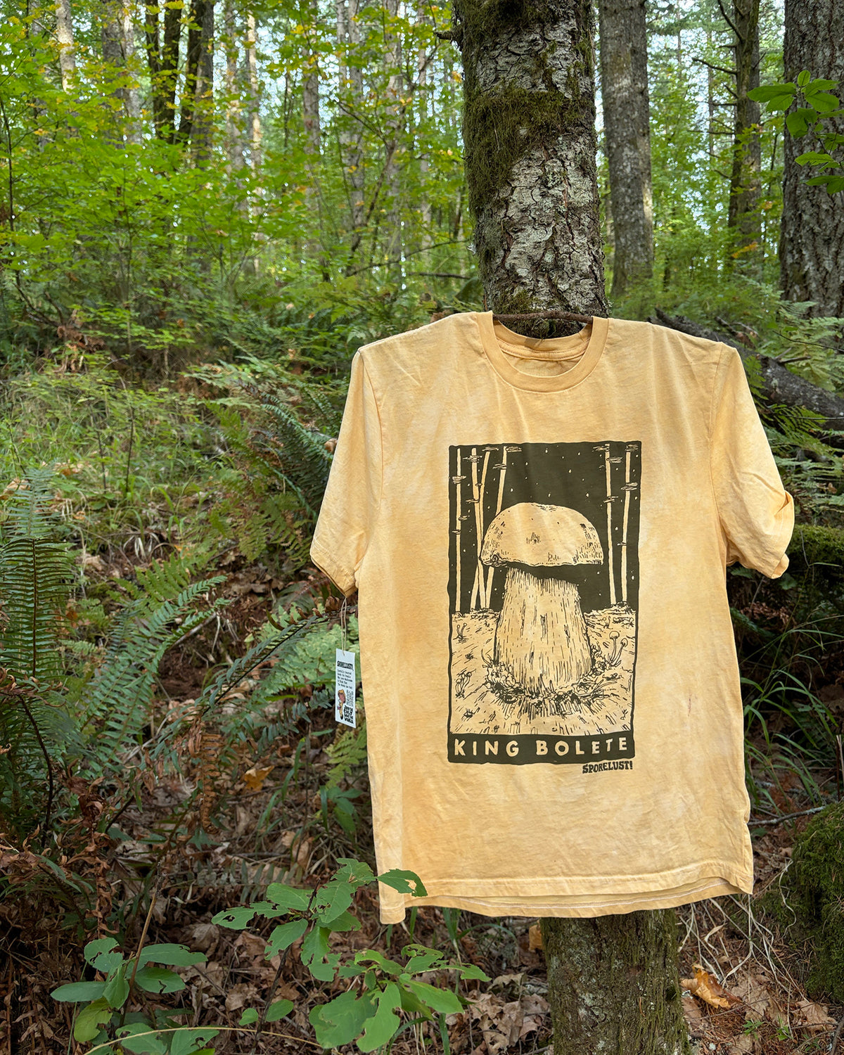 King Bolete T-Shirt, Limited Organic Cotton Tub Dye