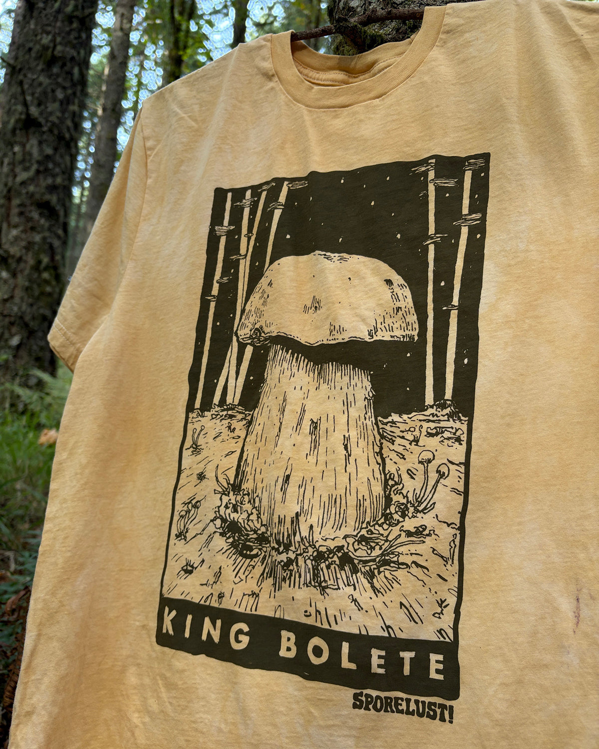 King Bolete T-Shirt, Limited Organic Cotton Tub Dye
