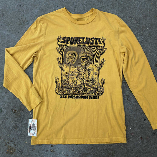 Skeleton Porcini It's Mushroom Time, Long Sleeve Tee