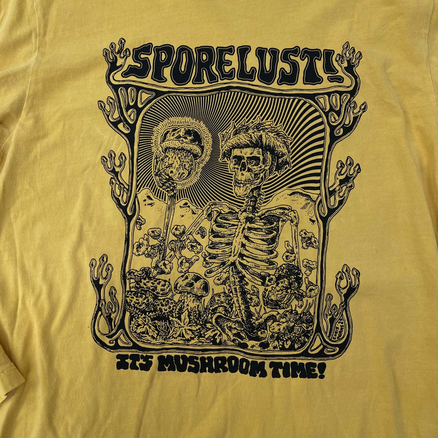 Skeleton Porcini It's Mushroom Time, Long Sleeve Tee