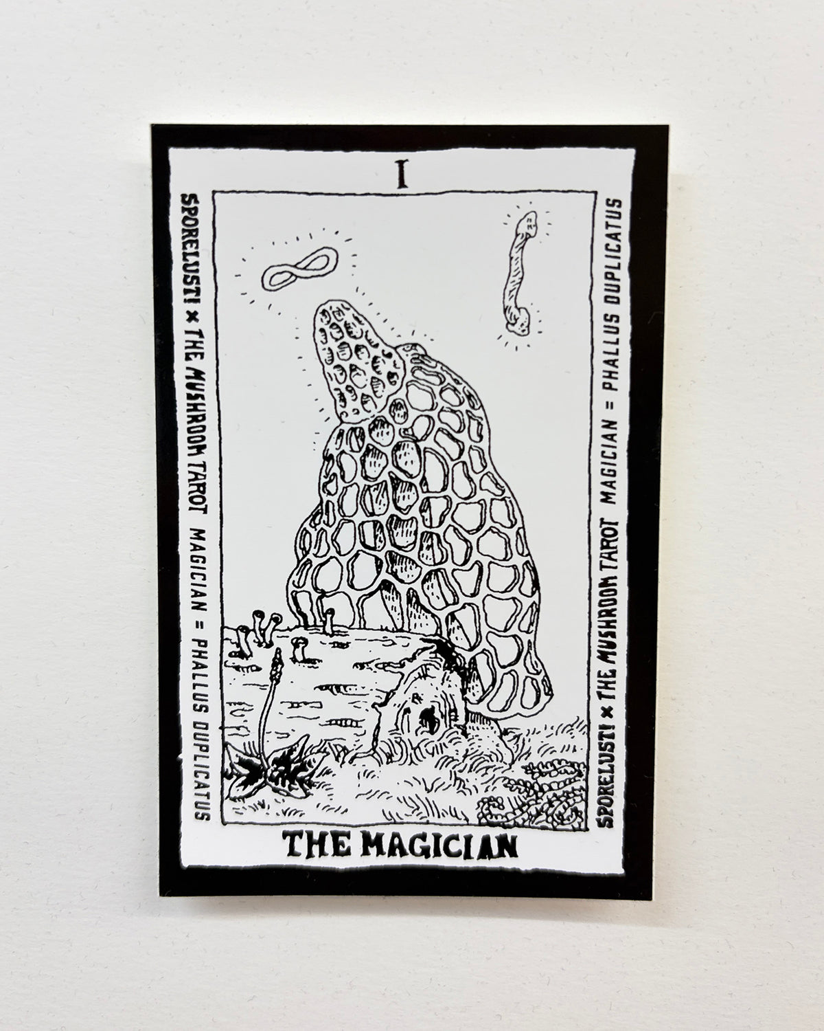 The Mushroom Tarot Magician Card Sticker