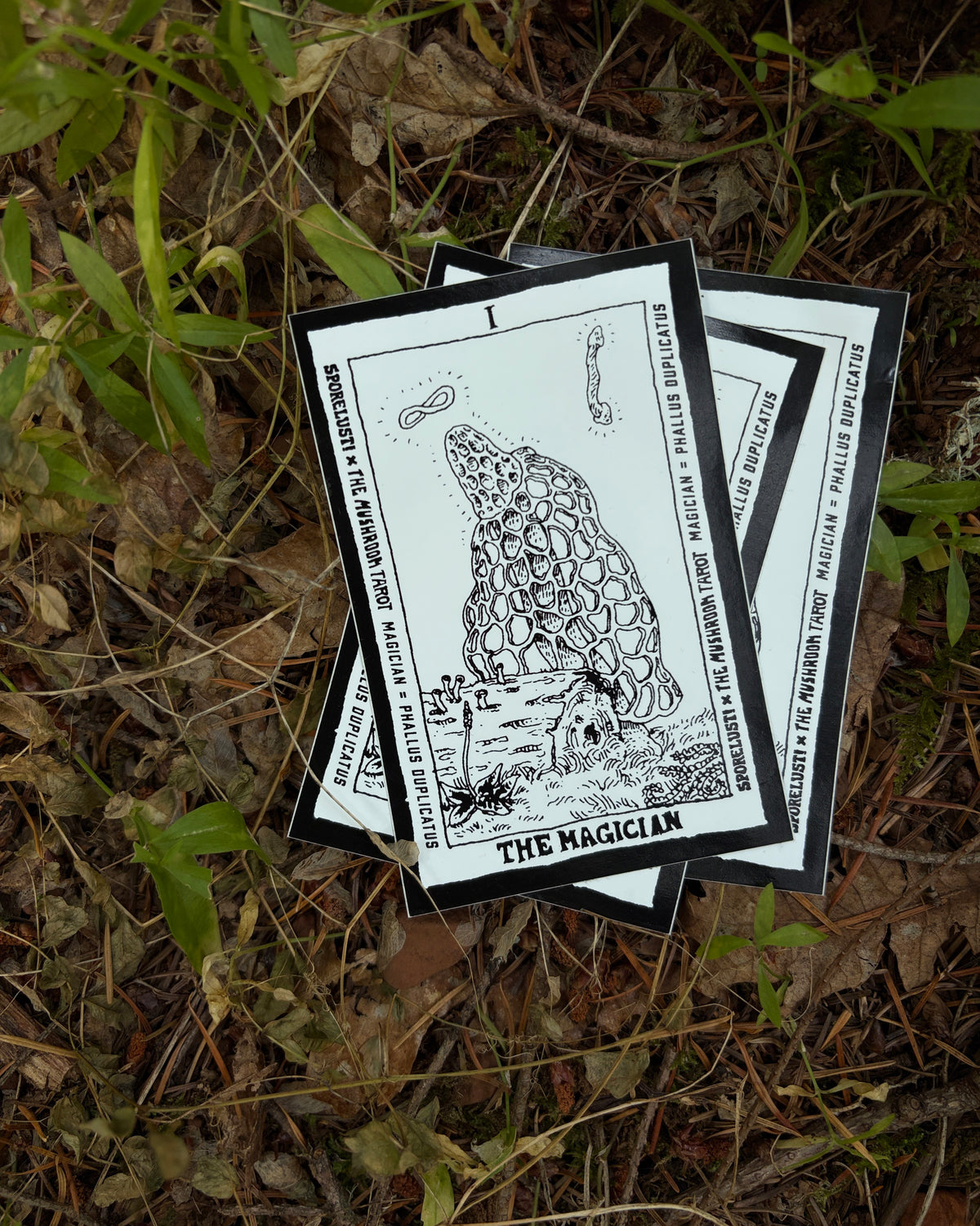 The Mushroom Tarot Magician Card Sticker