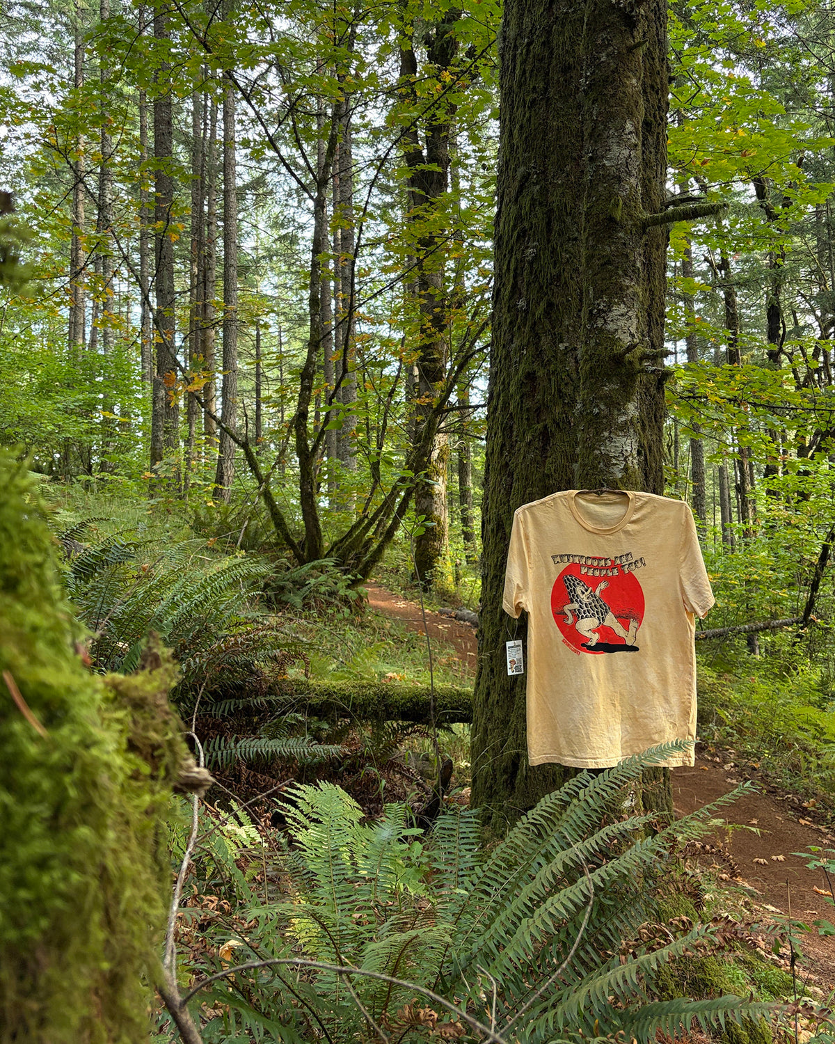 Mushrooms Are People Too Morel T-Shirt, Limited Organic Cotton Tub Dye