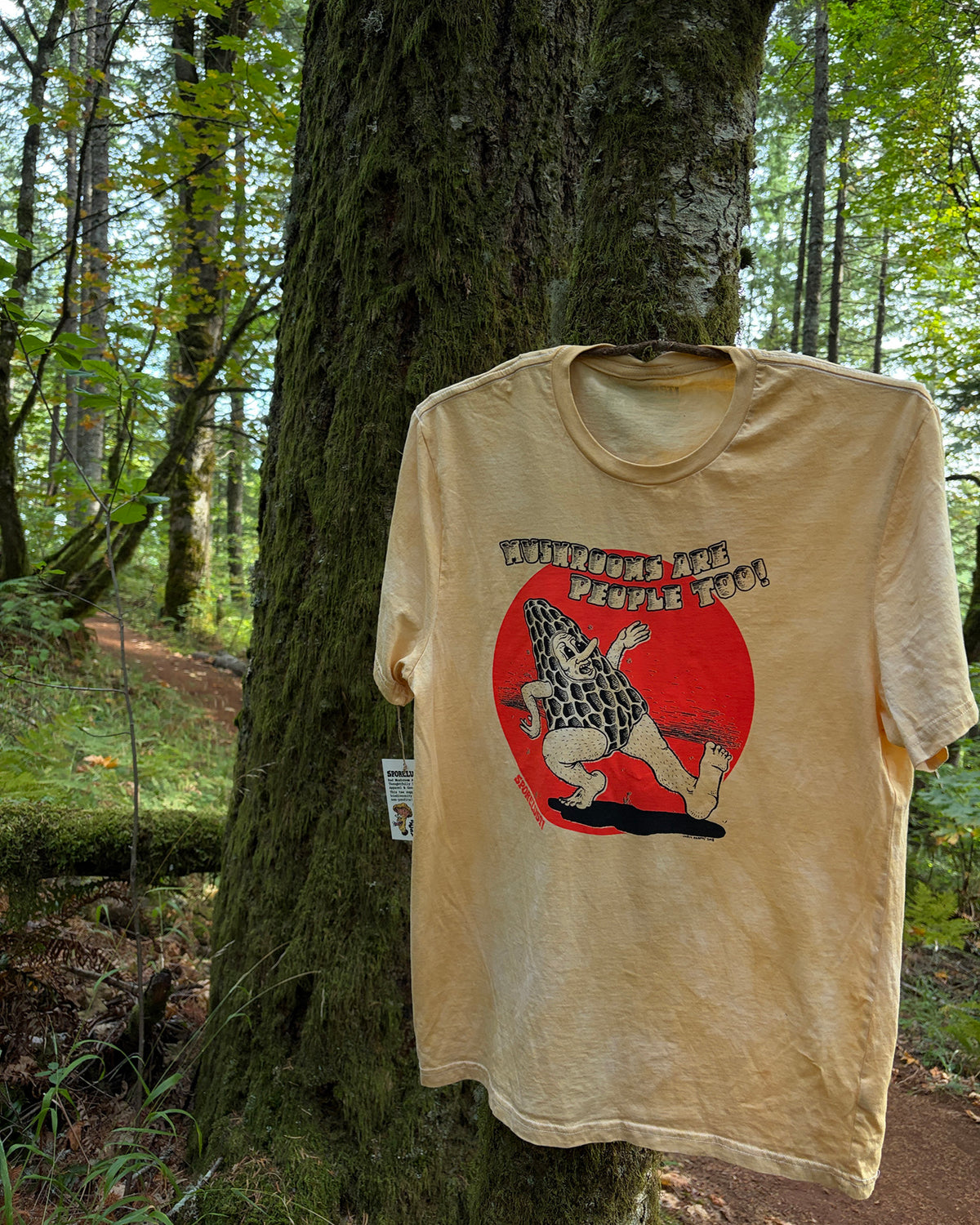 Mushrooms Are People Too Morel T-Shirt, Limited Organic Cotton Tub Dye