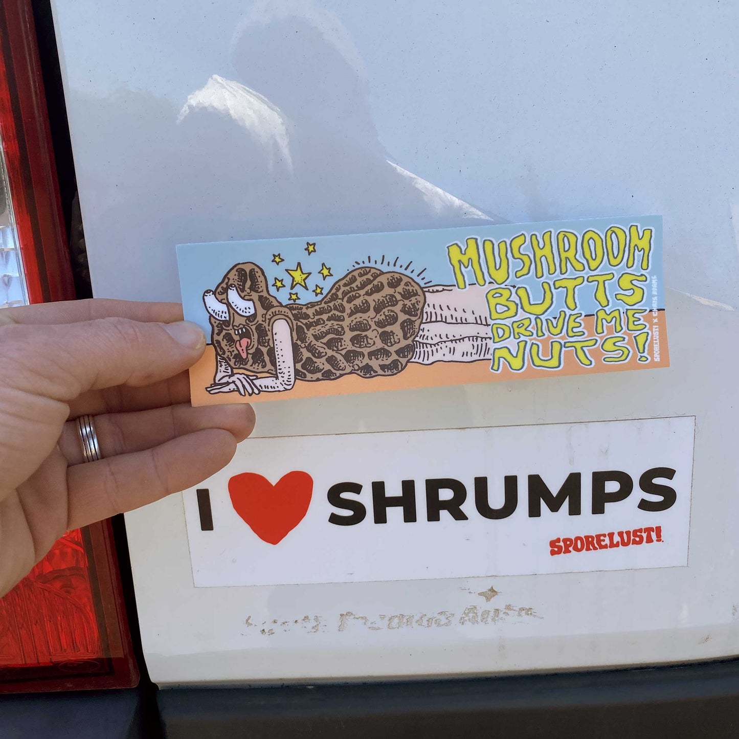 Mushroom Butts Drive Me Nuts Sticker