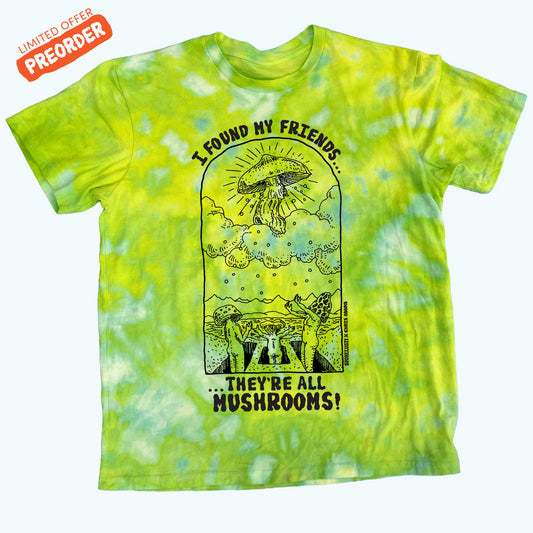 PREORDER Friends Mushroom T-Shirt | Limited Hand Printed & Dyed on Organic Cotton