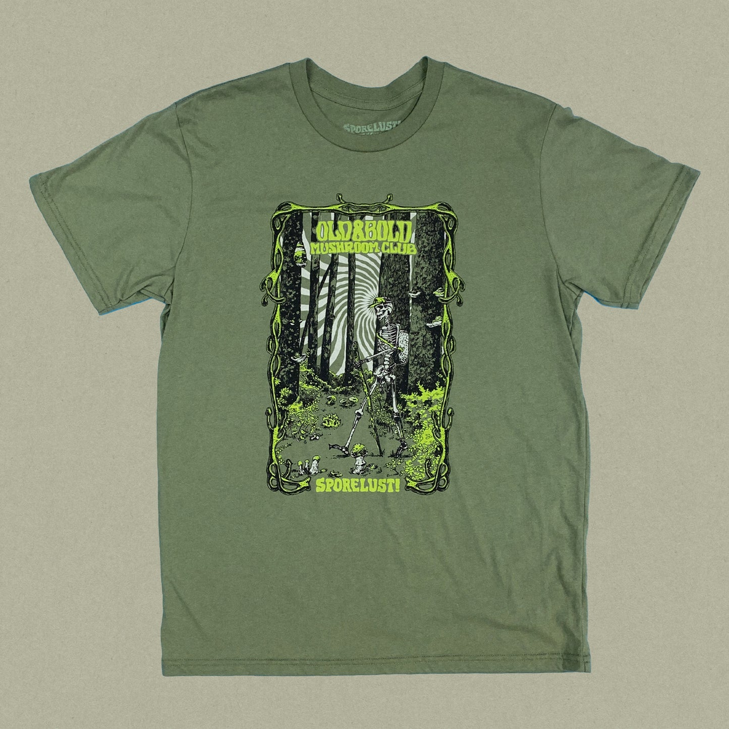 Forest Walker Skeleton Mushroom Tee