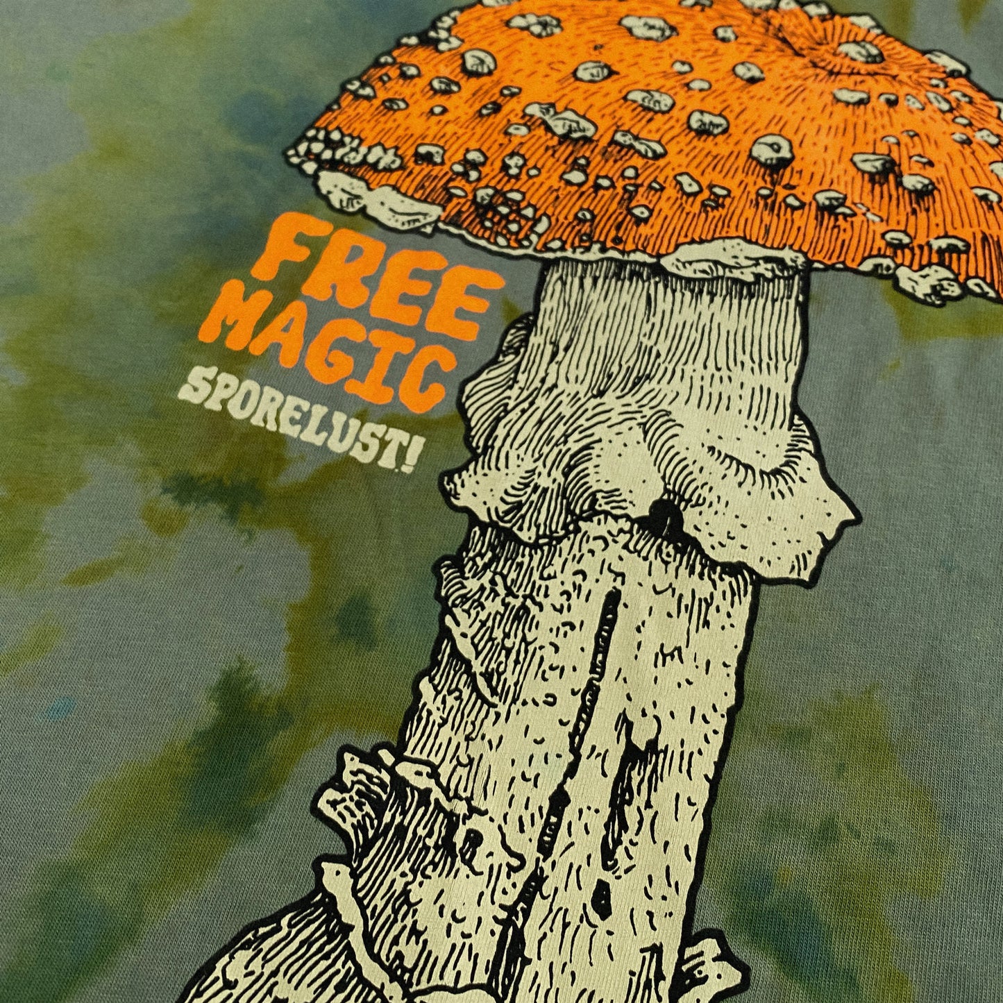 Free Magic Amanita T-Shirt, Limited Organic Cotton Ice Dye