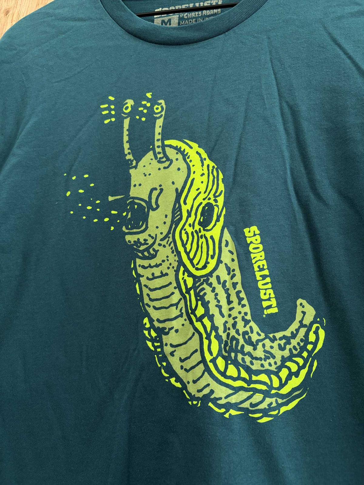 Sluggo Banana Slug Tee, Dark Green Organic Cotton T-Shirt