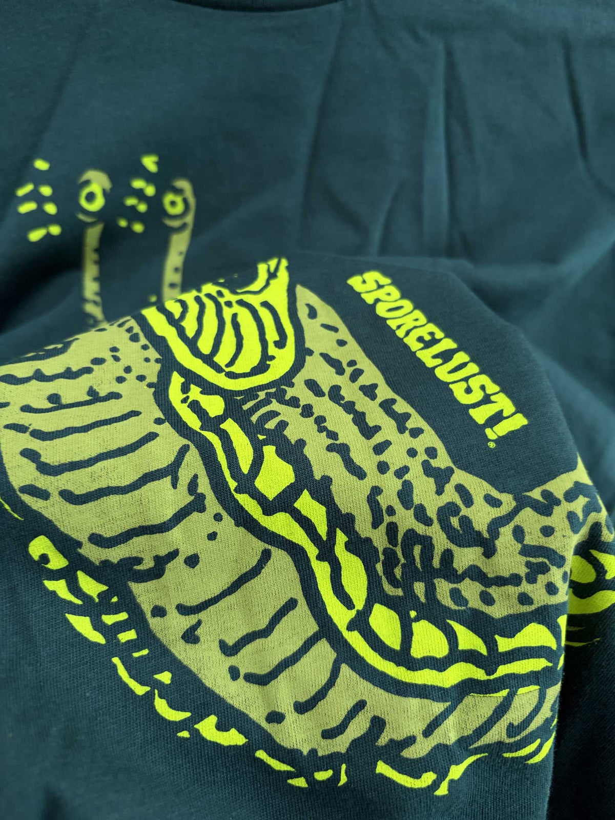 Sluggo Banana Slug Tee, Dark Green Organic Cotton T-Shirt
