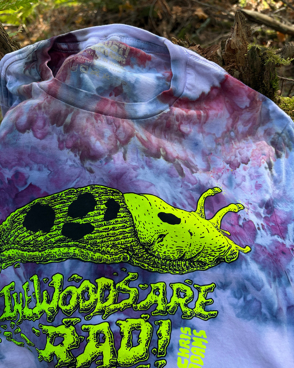 TWAR Banana Slug T-Shirt, Limited Organic Cotton Ice Dye