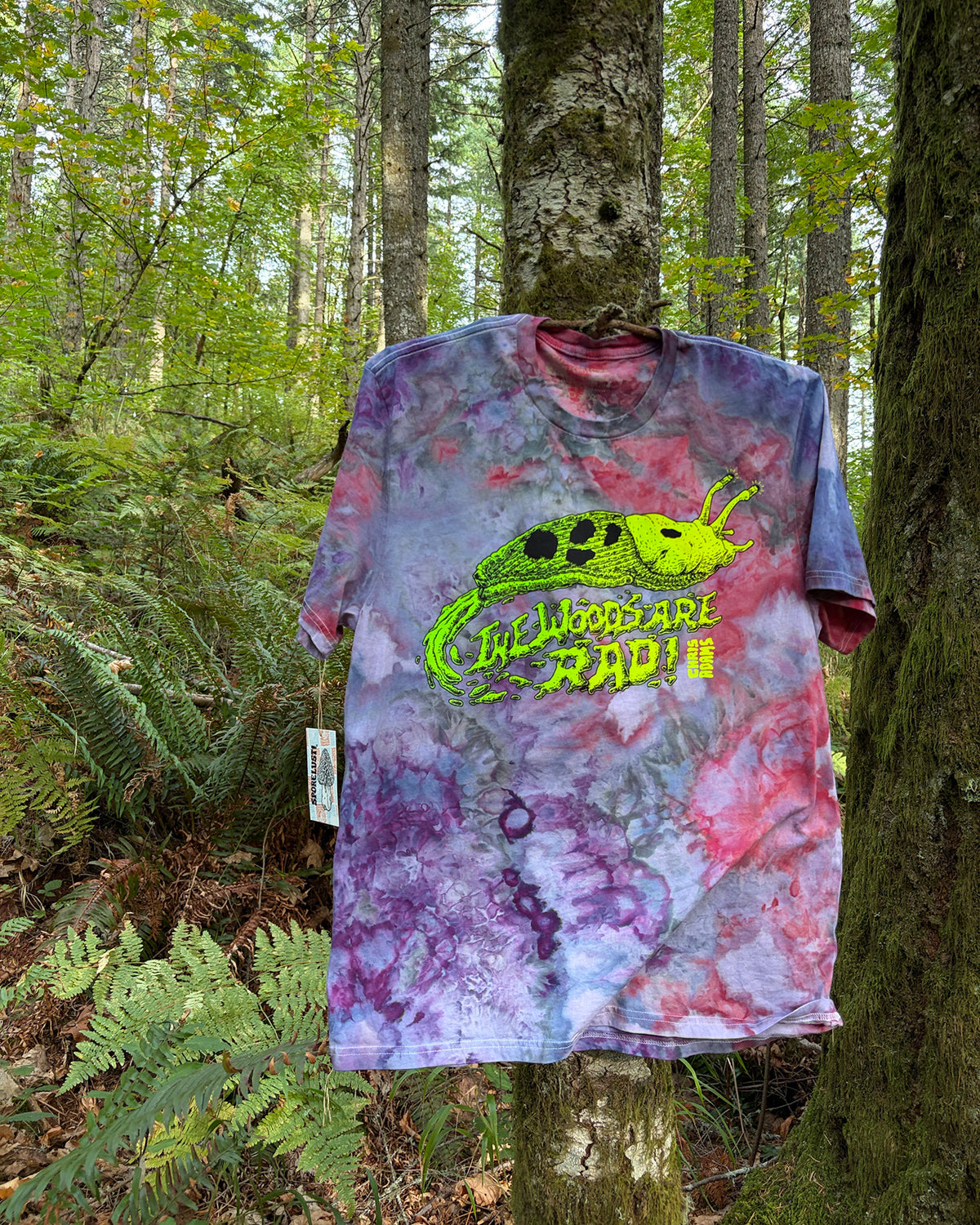 TWAR Banana Slug T-Shirt, Limited Organic Cotton Ice Dye