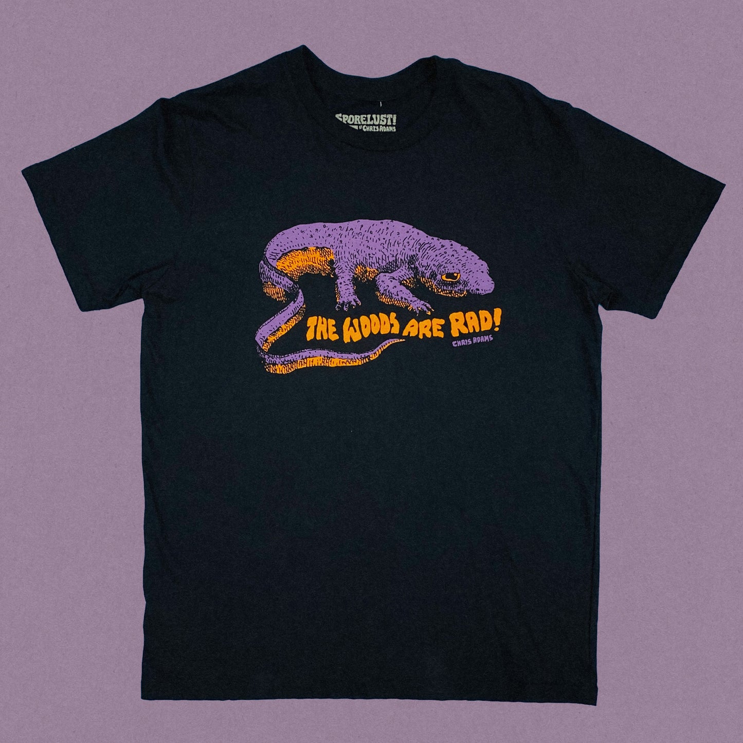 Rough Skinned Newt Shirt, Black Cotton