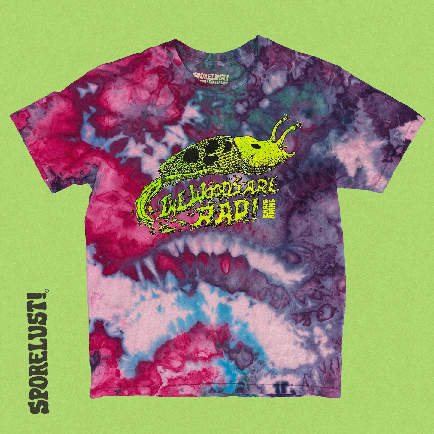 TWAR Banana Slug T-Shirt, Limited Organic Cotton Tie Dye