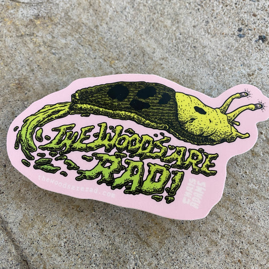 The Woods Are Rad Banana Slug Sticker