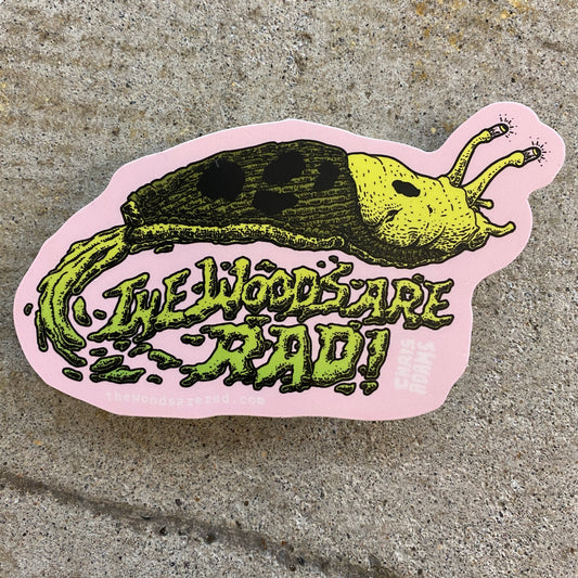 The Woods Are Rad Banana Slug Sticker