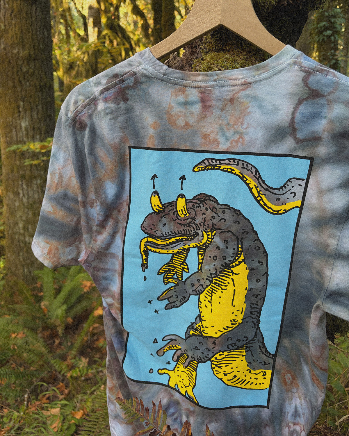 TWAR Deranged Newt T-shirt, Limited Ice Dye