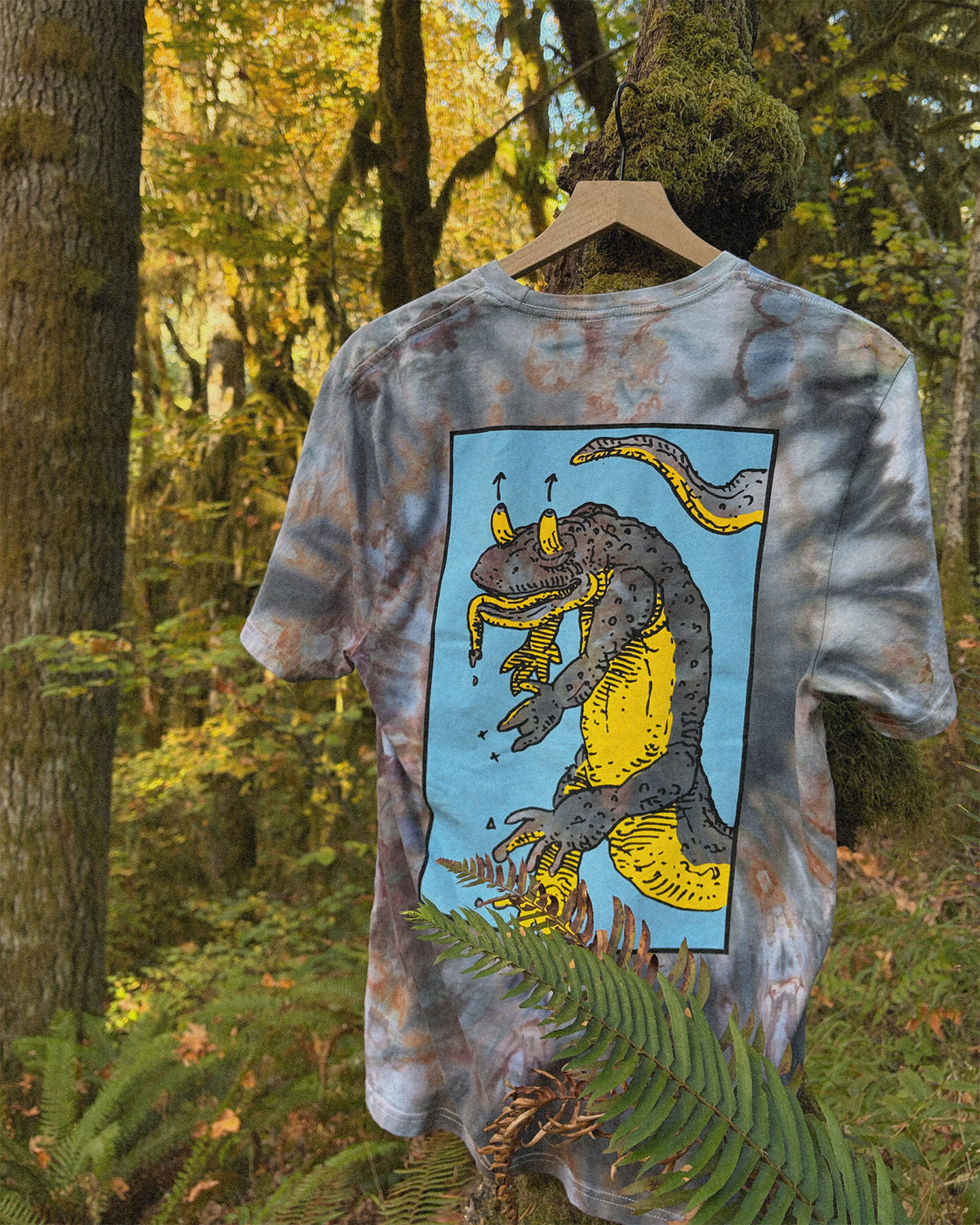 TWAR Deranged Newt T-shirt, Limited Ice Dye