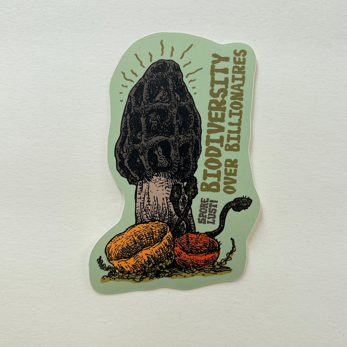Biodiversity Over Billionaires Sticker