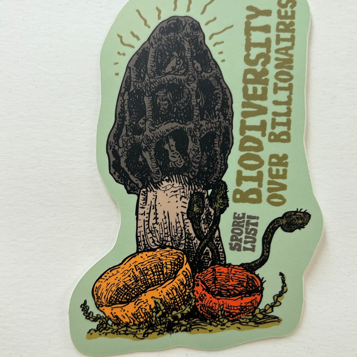 Biodiversity Over Billionaires Sticker
